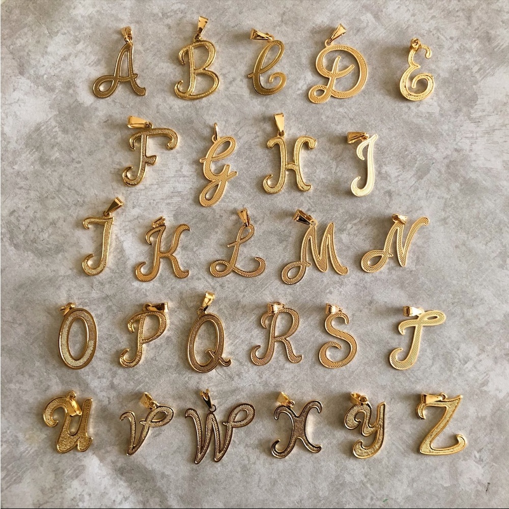 Cursive Initial Charm Necklace